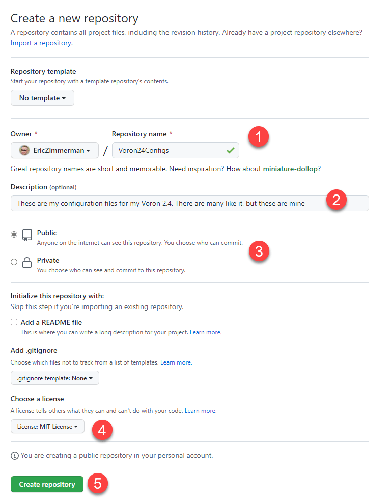 New repository details